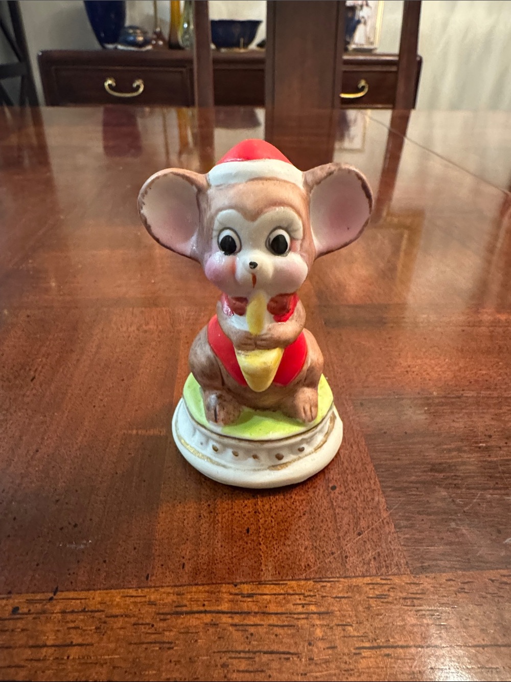 Giftcraft Christmas Mouse 3.5" Ceramic Figurine